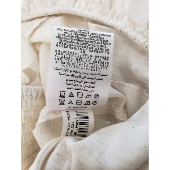 BCBGeneration Off The Shoulder Crop Top Women's XXS 2XS Ivory Ruffled Button NEW - Picture 6 of 11